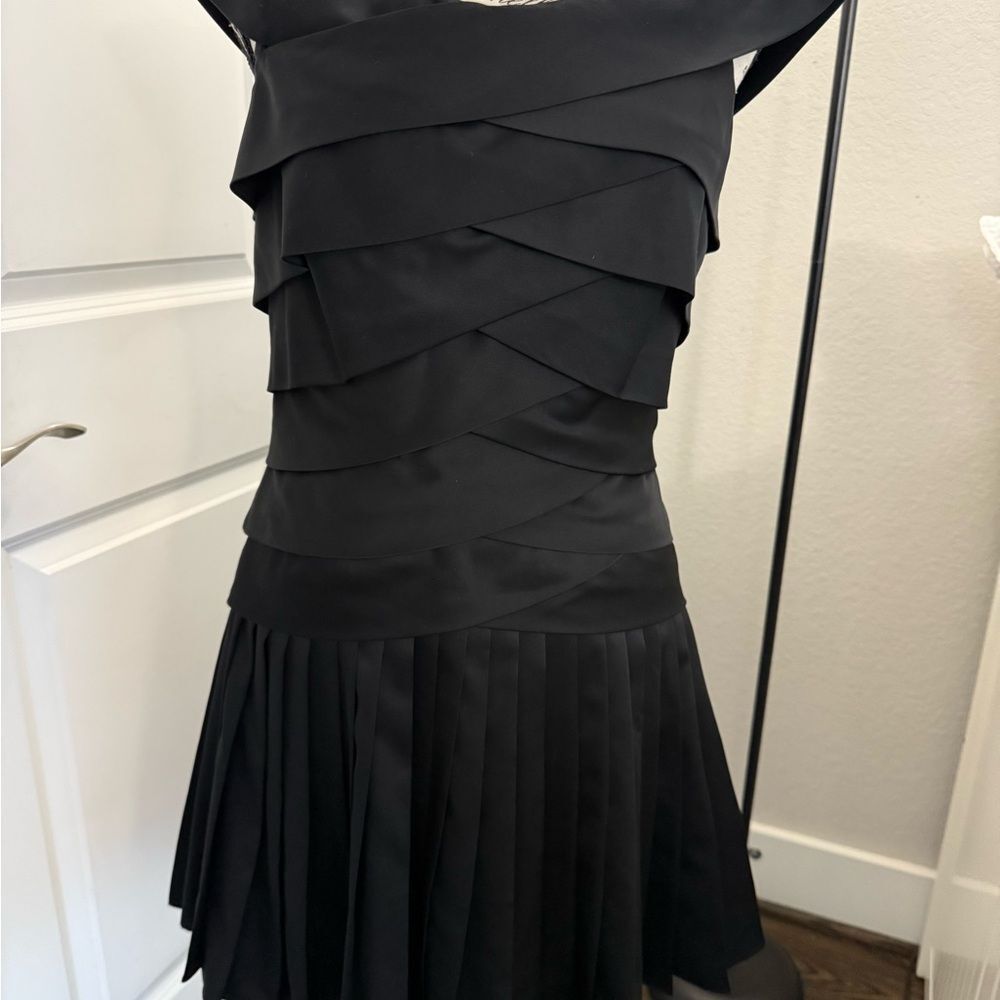 Ted Baker London ‘Erta’ black satin mini dress (TB size 3/US size 6/8) EUC - Picture 7 of 7